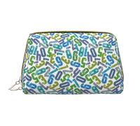 VOSERY Borsa per il trucco, Borse cosmetiche Borsa da toilette da viaggio per le donne, Borsa per il trucco di grande capacità, organizer per trucchi con numeri matematici blu, borsa per il trucco