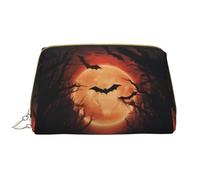 VOSERY Borsa per il trucco, Borse cosmetiche Borsa da toilette da viaggio per le donne, Borsa per il trucco del percorso della foresta del sole del pipistrello, Borsa per il trucco di grande capacità