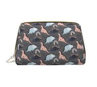 VOSERY Borsa per il trucco, Borse cosmetiche Borsa da toilette da viaggio per le donne, Organizzatore di borsa per il trucco di grande capacità, Simpatico dinosauro stampatoD Make up Bag, Simpatico