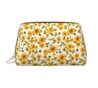 VOSERY Borsa per il trucco, Borse cosmetiche Borsa da toilette da viaggio per le donne, Organizzatore di borsa per il trucco di grande capacità, Borsa per il trucco classica carina con girasole NO.101