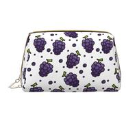 VOSERY Borsa per il trucco, Borse cosmetiche Borsa da toilette da viaggio per le donne, Organizzatore di borsa per il trucco di grande capacità, Borsa per il trucco dolce all'uva carina, Custodia per
