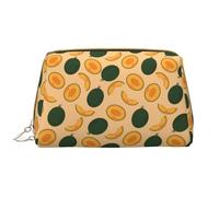 VOSERY Borsa per il trucco, Borse cosmetiche Borsa da toilette da viaggio per le donne, Organizzatore di borsa per il trucco di grande capacità, Borsa per il trucco al melone succoso carino, Custodia