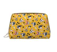 VOSERY Borsa per il trucco, borse cosmetiche Borsa da toilette da viaggio per le donne, Organizzatore di borsa per il trucco di grande capacità, Carine ossa di bulldog frances_Una borsa per il trucco