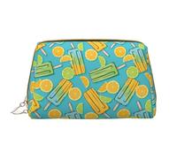 VOSERY Borsa per il trucco, Borse cosmetiche Borsa da toilette da viaggio per le donne, Organizzatore di borsa per il trucco di grande capacità, Borsa per il trucco carina al limone, Borsa per il