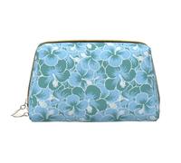 VOSERY Borsa per il trucco, Borse cosmetiche Borsa da toilette da viaggio per le donne, Organizzatore di borsa per il trucco di grande capacità, Borsa per il trucco con fiore azzurro, Borsa per trucco
