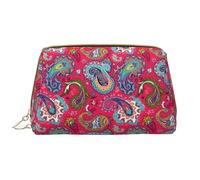 VOSERY Borsa per il trucco, Borse cosmetiche Borsa da toilette da viaggio per le donne, Organizzatore di borsa per il trucco di grande capacità, Borsa per il trucco paisley dai colori vivaci, Borsa