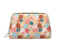VOSERY Borsa per il trucco, Borse cosmetiche Borsa da toilette da viaggio per le donne, Organizzatore di borsa per il trucco di grande capacità, Borsa per il trucco a forma di conchiglia dai colori