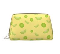 VOSERY Borsa per il trucco, Borse cosmetiche Borsa da toilette da viaggio per le donne, Organizzatore di borsa per il trucco di grande capacità, Borsa per il trucco al melone verde, Simpatica borsa