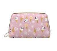 VOSERY Borsa per il trucco, Borse cosmetiche Borsa da toilette da viaggio per le donne, Organizzatore di borsa per il trucco di grande capacità, Borsa per il trucco rosa a forma di panda carino
