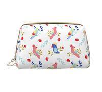 VOSERY Borsa per il trucco, Borse cosmetiche Borsa da toilette da viaggio per le donne, Organizzatore di borsa per il trucco di grande capacità, Borsa per il trucco con pappagallo carino di colore