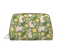 VOSERY Borsa per il trucco, Borse cosmetiche Borsa da toilette da viaggio per le donne, Organizzatore di borsa per il trucco di grande capacità, Borsa per il trucco con fiore giallo carino dipinto