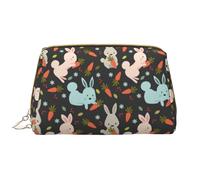 VOSERY Borsa per il trucco, Borse cosmetiche Borsa da toilette da viaggio per le donne, Organizzatore di borsa per il trucco di grande capacità, Borsa per il trucco del ravanello del coniglio, Borsa