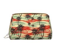 VOSERY Borsa per il trucco, Borse cosmetiche Borsa da toilette da viaggio per le donne, Organizzatore di borsa per il trucco di grande capacità, Borsa per il trucco con albero di cocco fiume, Borsa