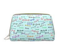 VOSERY Borsa per il trucco, Borse cosmetiche Borsa da toilette da viaggio per le donne, Organizzatore di borsa per il trucco di grande capacità, Borsa per il trucco con formula di equazione colorata