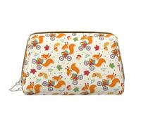 VOSERY Borsa per il trucco, Borse cosmetiche Borsa da toilette da viaggio per le donne, Organizzatore di borsa per il trucco di grande capacità, Borsa per il trucco carina con volpe, Borsa per trucco