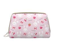 VOSERY Borsa per il trucco, Borse cosmetiche Borsa da toilette da viaggio per le donne, Organizzatore di borsa per il trucco di grande capacità, Borsa per il trucco carina con coniglio, Borsa per il