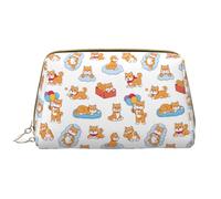 VOSERY Borsa per il trucco, Borse cosmetiche Borsa da toilette da viaggio per le donne, Organizzatore di borsa per il trucco di grande capacità, Simpatico cartone animato Corgi Balloon Box Make up Bag