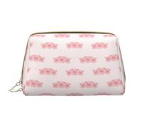 VOSERY Borsa per il trucco, Borse cosmetiche Borsa da toilette da viaggio per le donne, Organizzatore di borsa per il trucco di grande capacità, Tre simpatici maiali rosa borsa per il trucco, Custodia