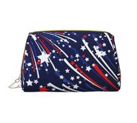 VOSERY Borsa per il trucco, Borse cosmetiche Borsa da toilette da viaggio per le donne, rosso bianco blu fuoco colorato 1 borsa per il trucco, Organizzatore di borsa per il trucco di grande capacità