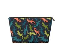 VOSERY Borsa per il trucco in pelle, borsa per cosmetici da viaggio da donna, borsa per trucco multicolore con lucertola carina geco, borsa per il trucco carina, borsa per il trucco impermeabile
