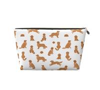 VOSERY Borsa per il trucco in pelle, borsa per cosmetici da viaggio per donne, Labrador Retriever, borsa per il trucco con testa di cane, borsa per il trucco carina, borsa per il trucco, borsa