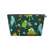 VOSERY Borsa per il trucco in pelle, trousse da viaggio per donne, borsa da trucco per mostri sportivi, borsa per il trucco carina, borsa per il trucco, borsa impermeabile per il trucco