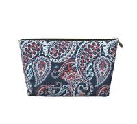 VOSERY Borsa per il trucco in pelle, trousse da viaggio per donne, stampa cachemire No.J94, borsa per il trucco, borsa per il trucco carina, borsa impermeabile per il trucco