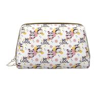 VOSERY Borsa per il trucco, trousse da viaggio da donna, borsa per trucco di grande capacità, organizer per trucchi con panda, borsa per il trucco carina, custodia per il trucco in pelle impermeabile