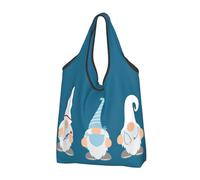 VOSERY Borsa per la spesa riutilizzabile per infermiere dottore gnomi borse per la spesa borsa pieghevole con manici, nero, 1 PC