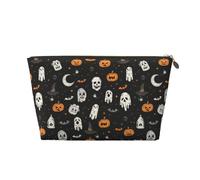 VOSERY Borsa per trucchi in pelle, borsa cosmetica da viaggio, borsa per la cultura da donna, elementi di Halloween, borsa per il trucco, organizer, graziosa borsa per il trucco impermeabile