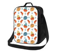 VOSERY Borsa termica per il pranzo per donne e uomini, borsa per il pranzo riutilizzabile per viaggi di lavoro, granchio eremita, gamberetti, capesante, grande capacità, borsa termica per il pranzo