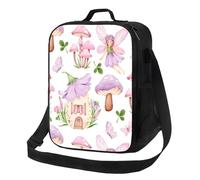 VOSERY Borsa termica per il pranzo per donne e uomini, borsa per il pranzo riutilizzabile per viaggi di lavoro, casa delle fate dei funghi, borsa termica di grande capacità