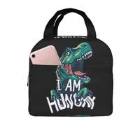 VOSERY Borsa termica per il pranzo, per donne e uomini, con dinosauri affamati, borsa termica per il pranzo, a prova di perdite, grande capacità, per lavoro, ufficio, picnic, viaggi