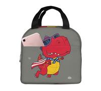 VOSERY Borsa termica per il pranzo per donne e uomini, con dinosauri, super eroe dei cartoni animati, borsa termica, a prova di perdite, riutilizzabile, grande capacità, per lavoro, ufficio, picnic