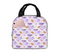 VOSERY Borsa termica per il pranzo per donne e uomini, pi day happy borsa termica per il pranzo, a prova di perdite, riutilizzabile, grande capacità, per lavoro, ufficio, picnic, viaggi