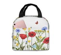 VOSERY Borsa termica per il pranzo, unisex, con erbe selvatiche, simpatica, per donne e uomini, riutilizzabile, a prova di perdite, contenitore per il pranzo per viaggi, lavoro, scuola, picnic