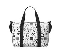 Vosery Borsone da viaggio, borsa da weekender, borsa da portare con sé durante la notte, per donne e uomini, stampa con simboli matematici, borsa da spalla divertente, borsa da palestra, borsa da