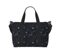 Vosery Borsone da viaggio, borsa da weekender, borsa da portare con sé durante la notte, per donne e uomini, Via Lattea, costellazione del sole, cervo, spalla, sport, palestra, bagaglio, borsa da