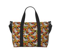 Vosery Borsone da viaggio, borsa da weekender, borsa da portare con sé durante la notte, per donne e uomini, bradipo sul ramo a spalla, borsa sportiva da palestra, borsa da viaggio per oggetti