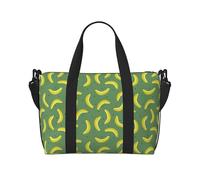 Vosery Borsone da viaggio, borsa da weekender, borsa da portare con sé durante la notte, per donne e uomini, banane gialle mature a spalla, sport, palestra, bagaglio da viaggio, articolo personale