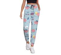 VOSERY Brain Training - Pantaloni sportivi da donna, con tasche, comodi, per atletica, Modello 10, XL