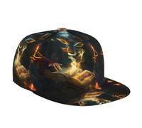 VOSERY Cappelli snapback da uomo - Cappello da baseball regolabile da uomo con visiera piatta per lettura dei tarocchi magici, nero