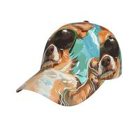 VOSERY Cappello da baseball unisex divertente per nuoto chihuahua regolabile per cappello da baseball donna e uomo nero