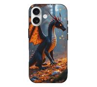 VOSERY Compatibile con iPhone 17 Case Slim - 6.3 pollici TPU Cool Orange Dragon-A Print Pattern Cover compatibile con iPhone 17 Custodia sottile robusta per donne uomini, antigraffio antiurto