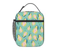 VOSERY Contenitore per il pranzo per uomini e donne, borsa per il pranzo da uomo, elegante borsa termica per il pranzo, graziosa scatola per il pranzo a forma di pera rosa, gialla, piccola scatola per