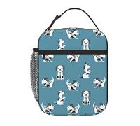 VOSERY Contenitore per il pranzo per uomini e donne, borsa per il pranzo da uomo, elegante borsa termica per il pranzo, con simpatico cucciolo di cane dalmata, piccola scatola per il pranzo per donne