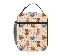 VOSERY Contenitore per il pranzo per uomini e donne, borsa per il pranzo da uomo, elegante borsa termica per il pranzo, con simpatico cane dalmata, piccola scatola per il pranzo per donne, contenitore