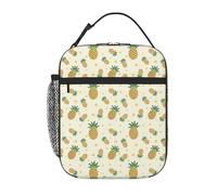 VOSERY Contenitore per il pranzo per uomini e donne, borsa per il pranzo da uomo, elegante borsa termica per il pranzo, con ananas croccante, piccola scatola per il pranzo per donne, contenitore per