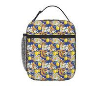 VOSERY Contenitore per il pranzo per uomini e donne, borsa per il pranzo da uomo, elegante borsa termica per il pranzo, stile siciliano, piccola scatola per il pranzo per donne, contenitore per il