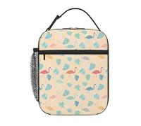 VOSERY Contenitore per il pranzo per uomini e donne, borsa per il pranzo da uomo, elegante borsa termica per il pranzo, con foglie di cicogna, piccola scatola per il pranzo per donne, contenitore per